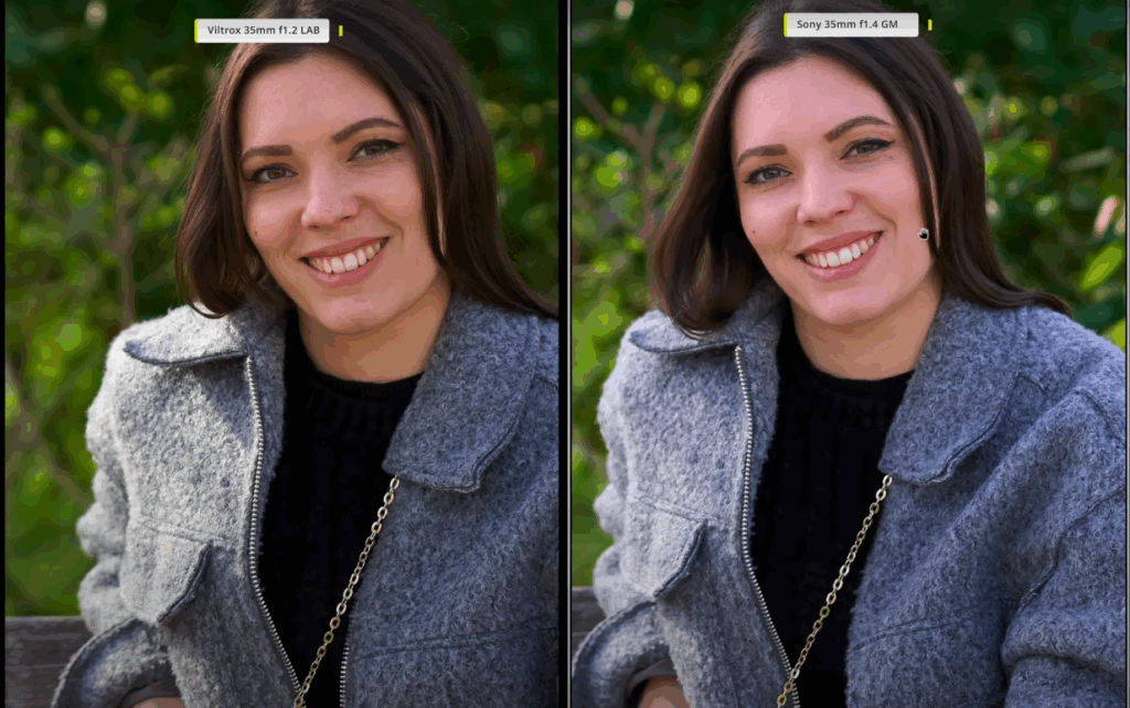 Comparaison du bokeh sur un portrait entre le Viltrox 35mm f1.2 et le Sony 35mm f1.4 
