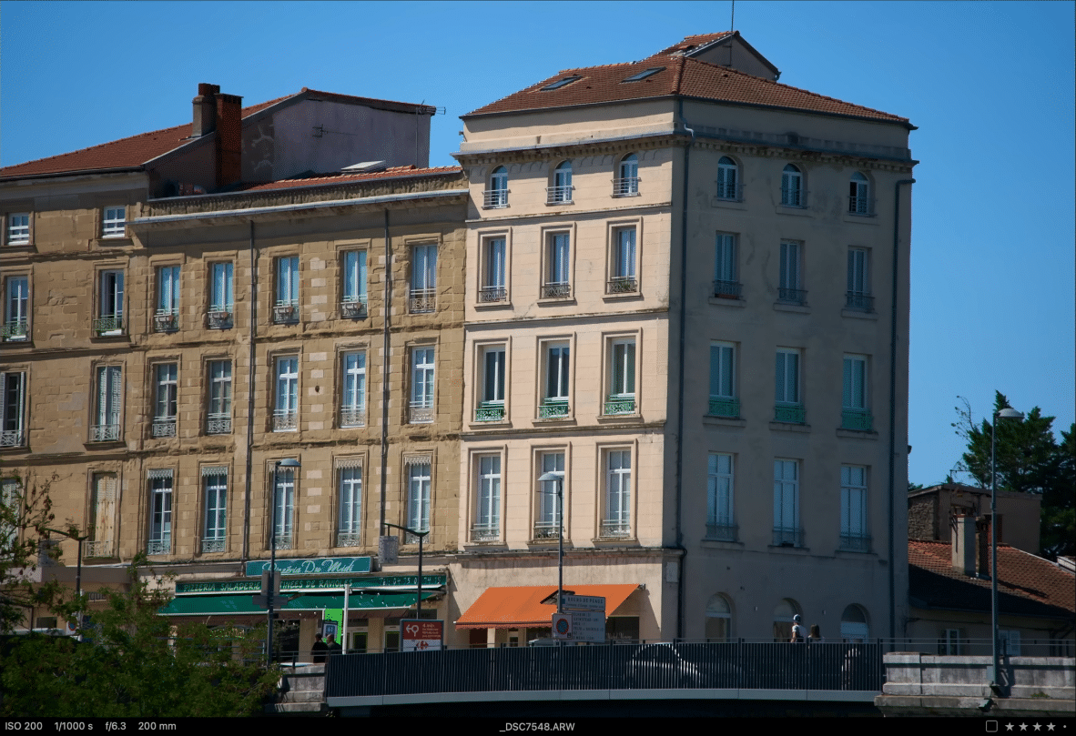 Amplitude focale 200mm